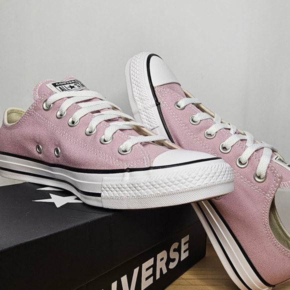 Converse Women's Pink Canvas Sneakers - Picture 1 of 9
